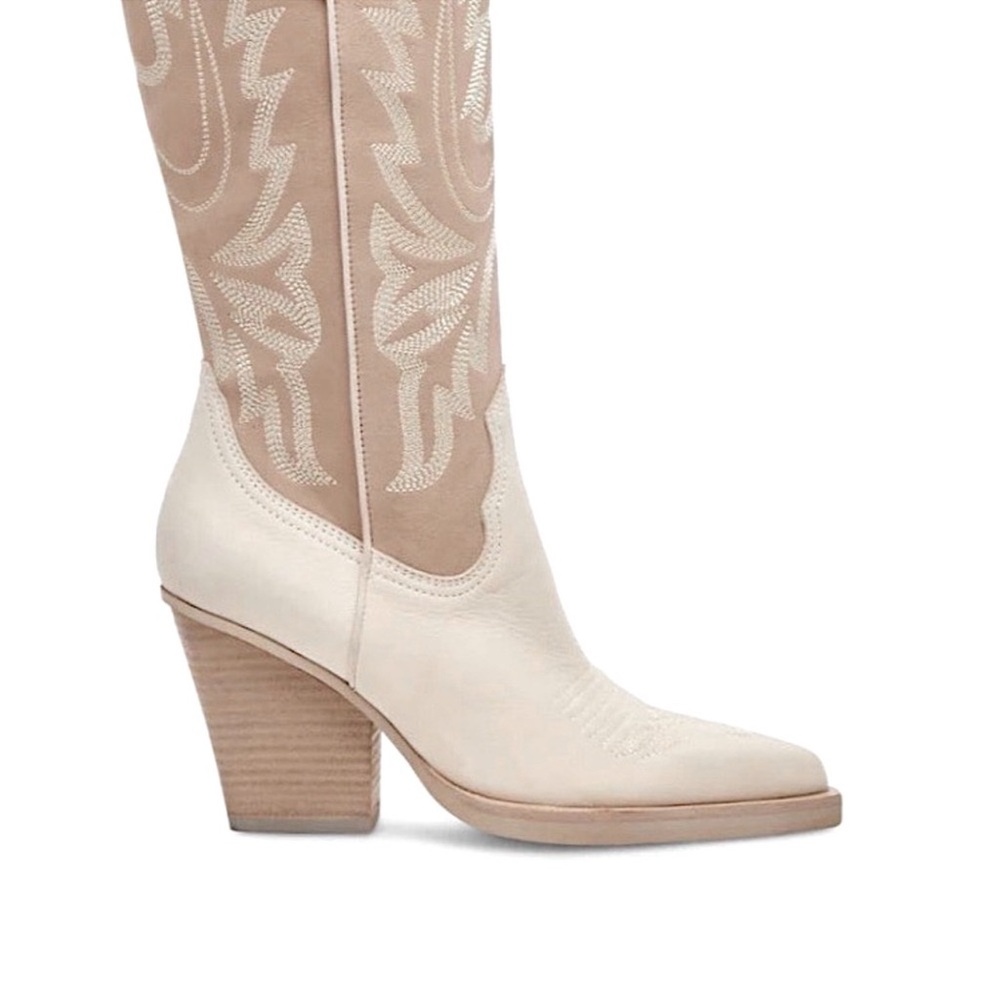 Dolce Vita‎ Cowboy Western Boots Blanch - Picture 3 of 16